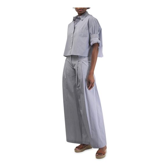 TWP Didi White and Navy Stripe Wide Leg Pants - Picture 3 of 12